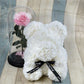 Teddybeer gemaakt van rozen, Rose Teddy Wit
